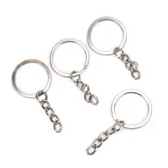 SUPERCENTER - Argollas Para Llavero A92 25mm Con Cadena C Plateado 100u