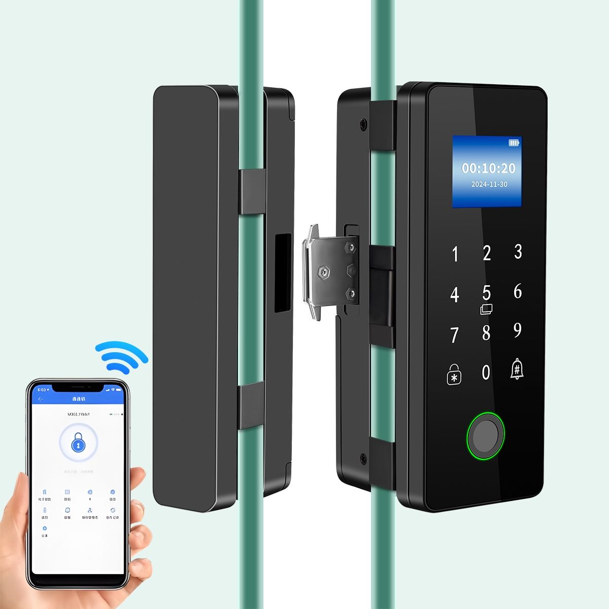 YOMYM - Cerradura Digital Inteligente TUYA Huella y Wifi 10×27cm