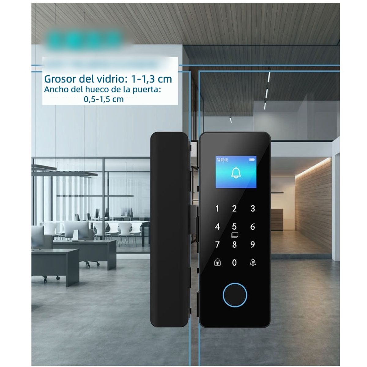 YOMYM - Cerradura Digital Inteligente TUYA Huella y Wifi 10×27cm