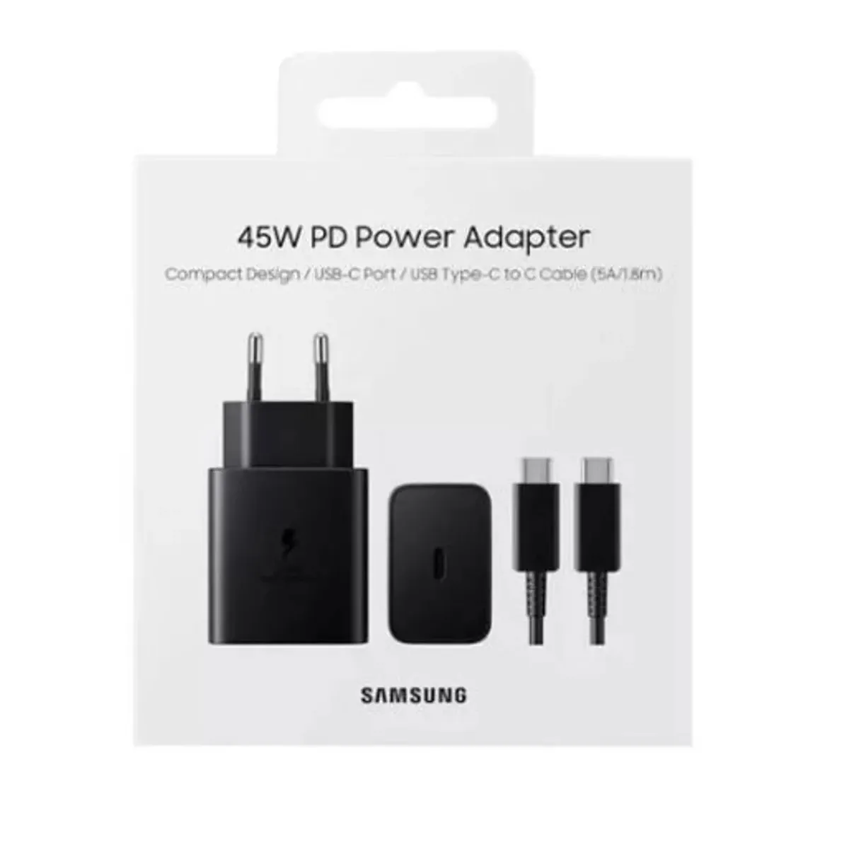 SAMSUNG - Cargador Samsung 45w Carga Súper Rápida Cable Usb-C