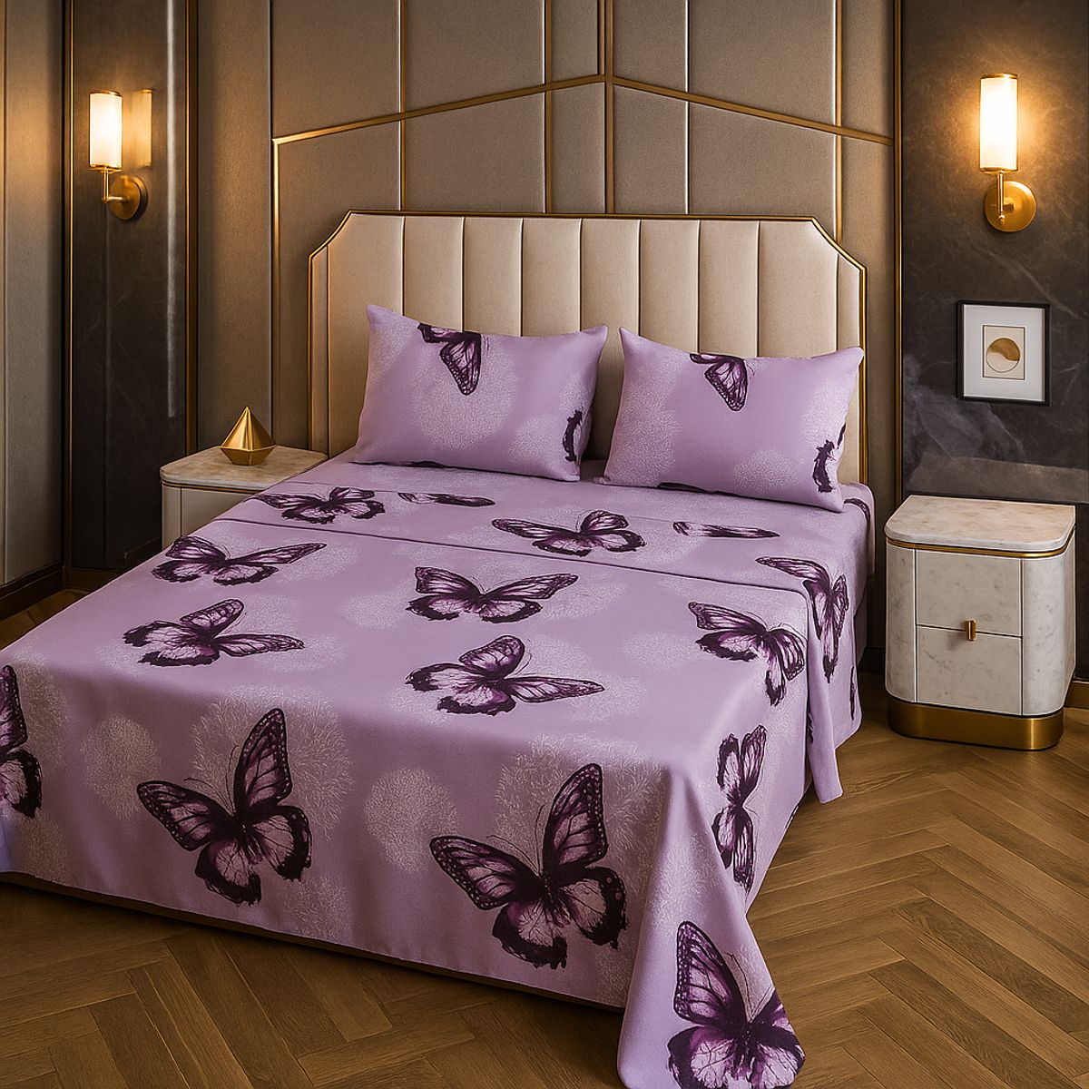 ARMONIA - Juego sábanas clásicas tipo 770 144 hilos KING 2½ P