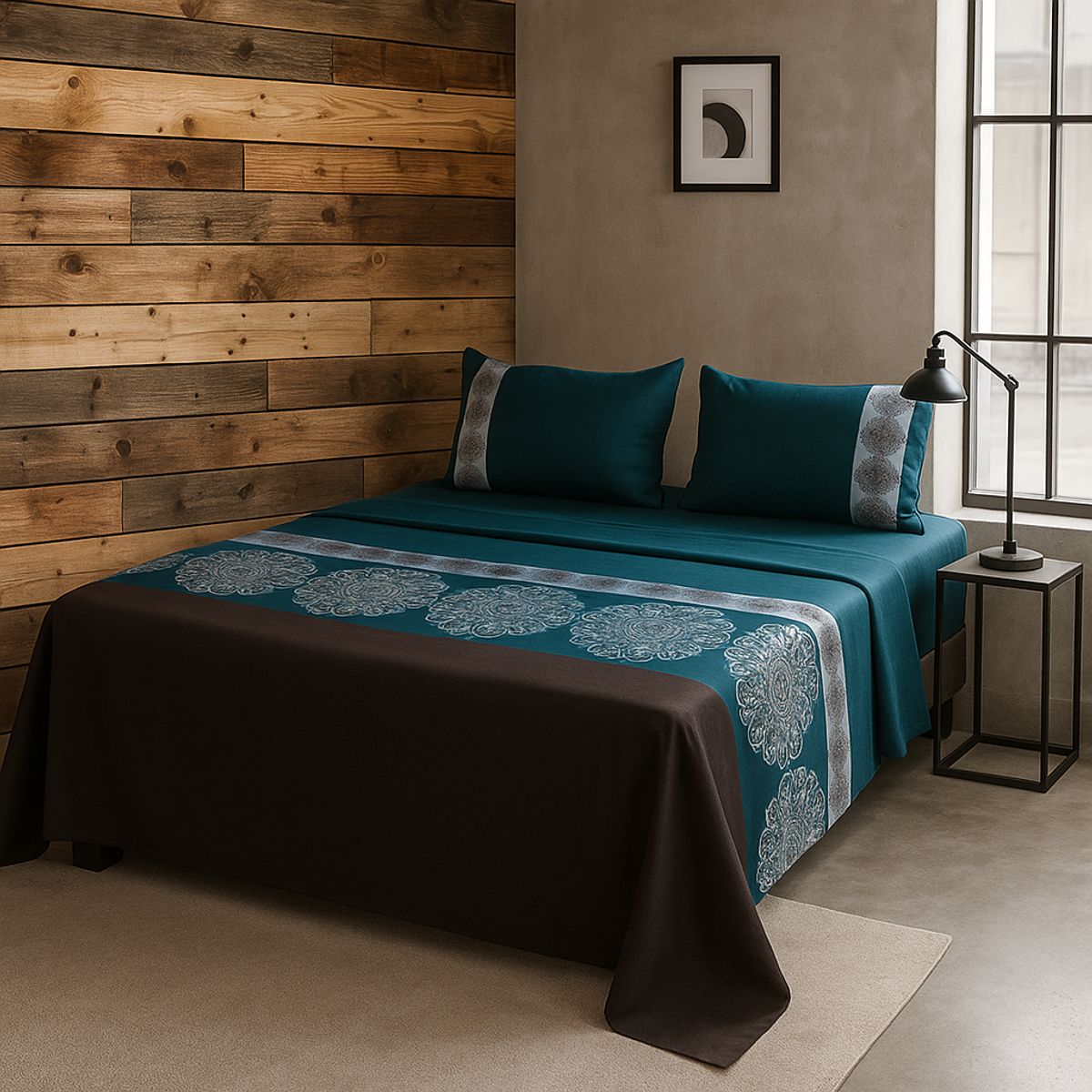 ARMONIA - Juego de sábanas KING 2½ P 144 hilos clásicas modelo 770