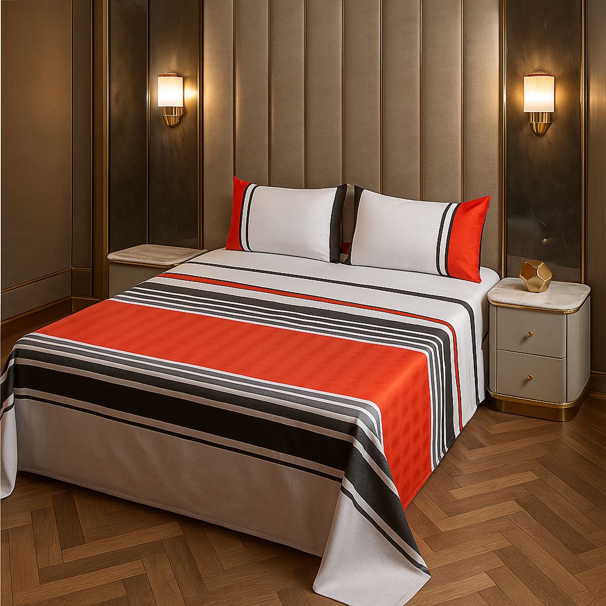 ARMONIA - Sábanas clásicas KING 2½ P formato 762 144 hilos