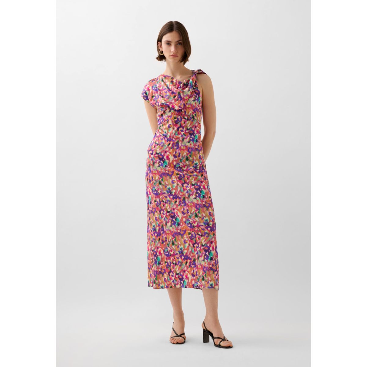 SCALPERS - VESTIDO MIDI DETALLE ESCOTE