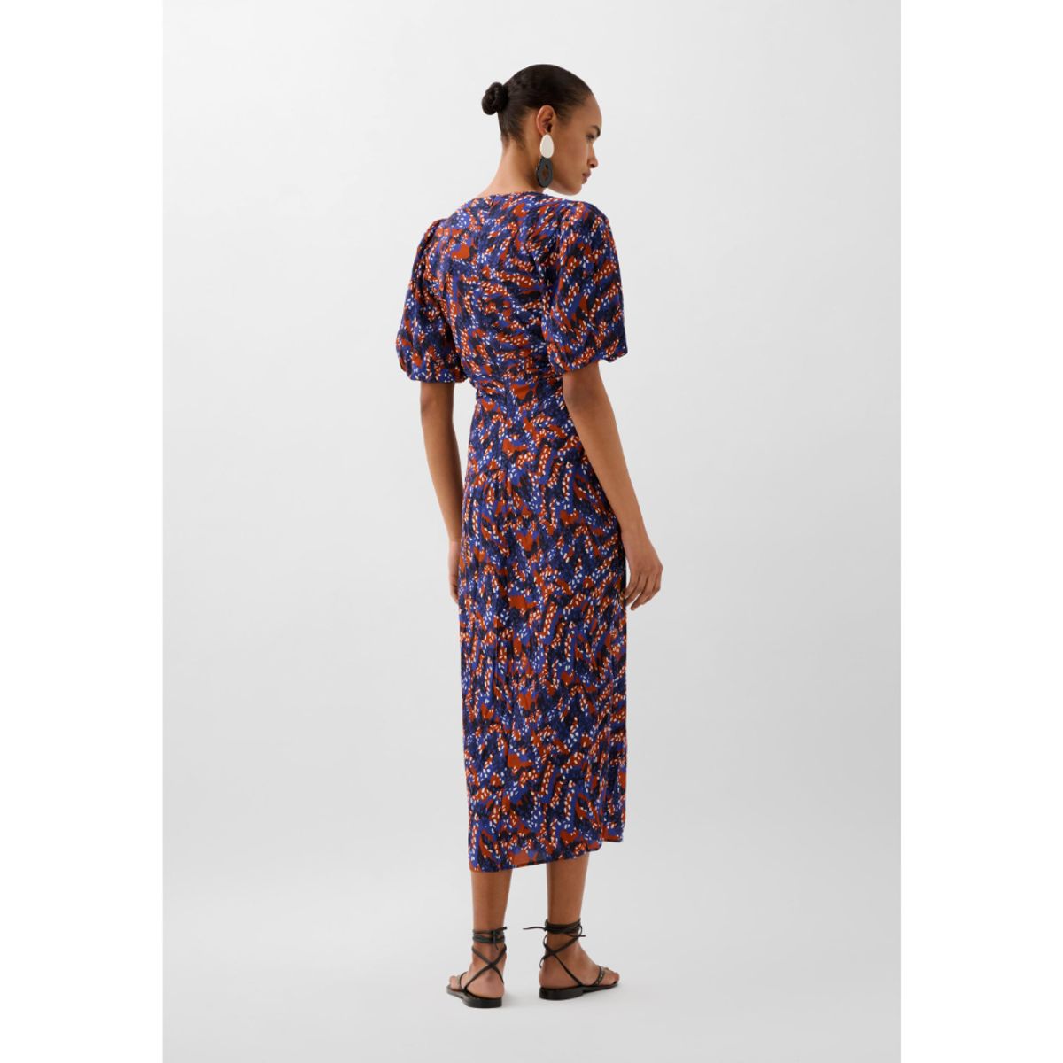 SCALPERS - VESTIDO PRINT FRUNCE FRONTAL