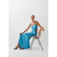 SCALPERS - VESTIDO SATINADO ABERTURAS