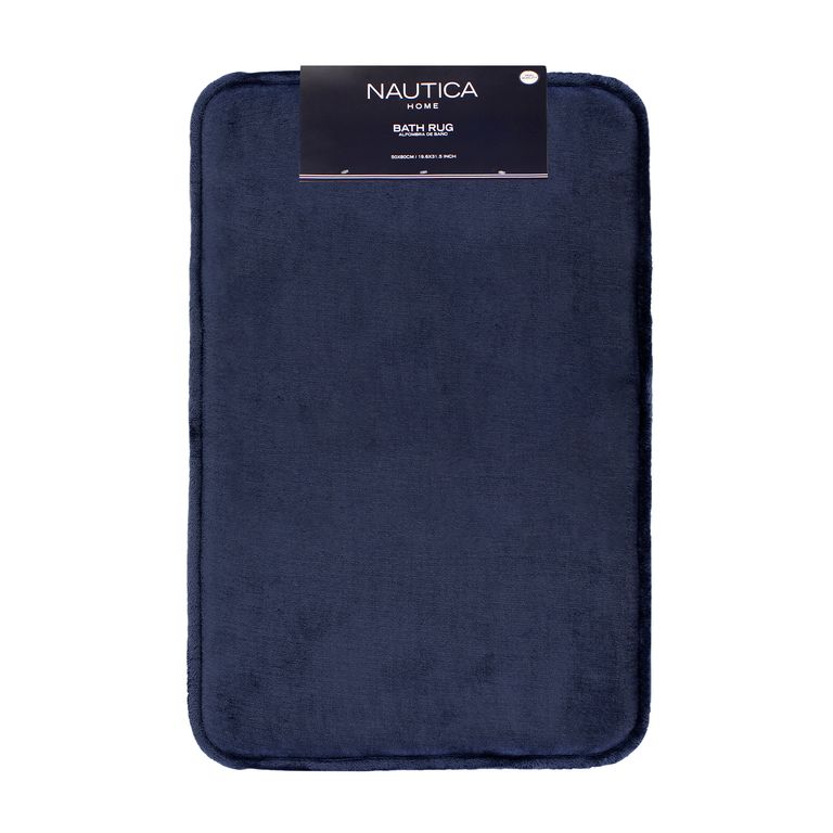 Alfombra de Bano Home flannel 50x80cm absorbente azul marino