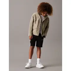 CALVIN KLEIN - Short Niño Color Block Relaxed Negro