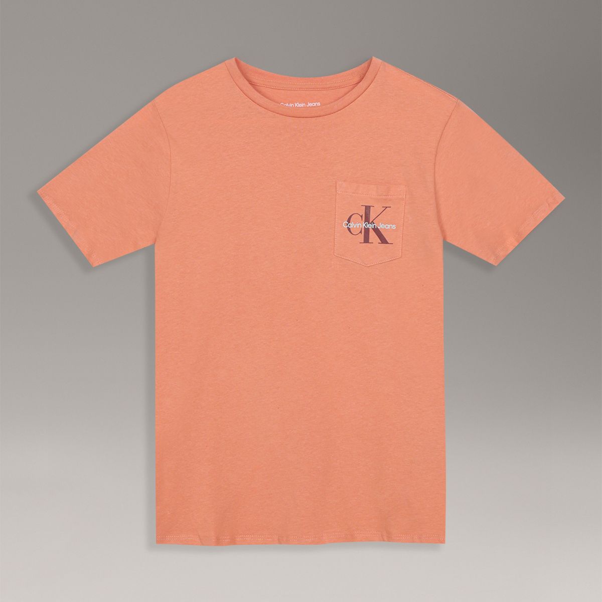 CALVIN KLEIN - Polera Niño Con Bolsillo Para Niño Naranja Calvin Klein