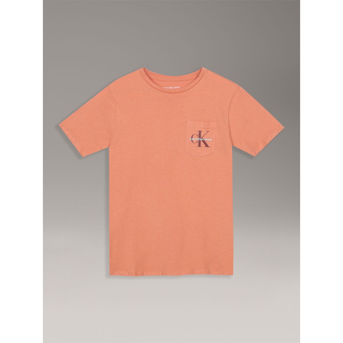 CALVIN KLEIN - Polera Niño Con Bolsillo Para Niño Naranja Calvin Klein