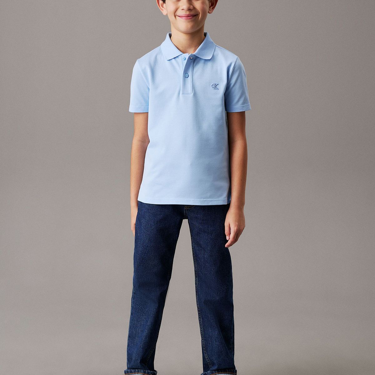 CALVIN KLEIN - Polo Niño Essential Celeste Calvin Klein