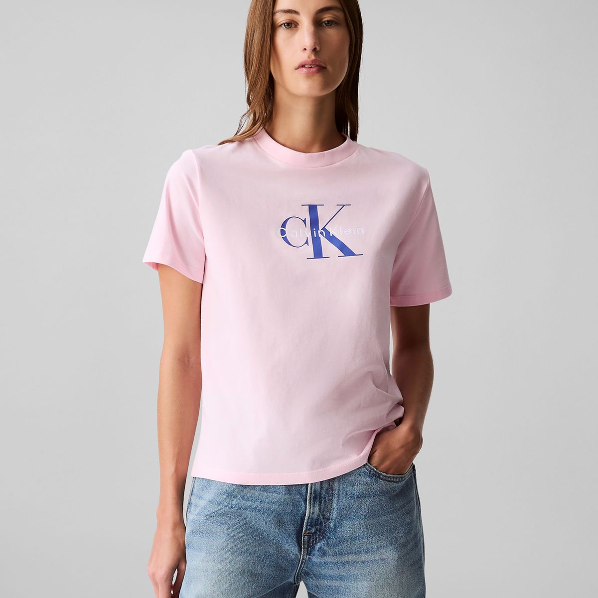 CALVIN KLEIN - Polera Classic Monogram Hero Rosado Calvin Klein