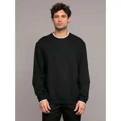 CALVIN KLEIN - Polerón con Ribetes Contrastantes Negro