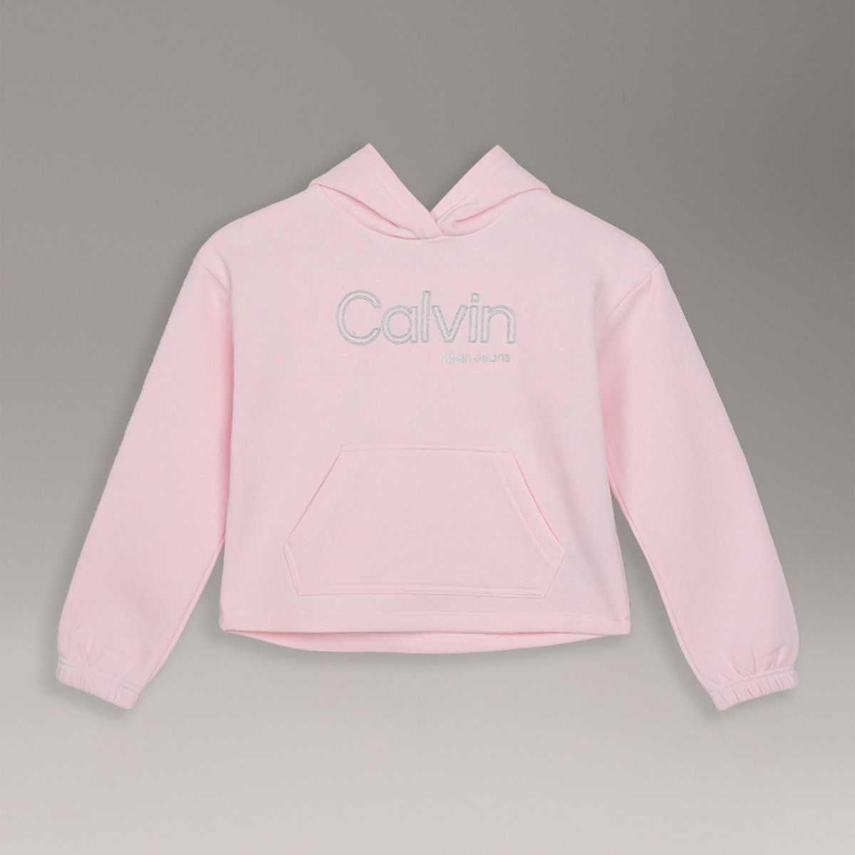 CALVIN KLEIN - Polerón Niña De Felpa Con Gorro Y Bordes Sin Rematar Elásticos Rosado Calvin Klein