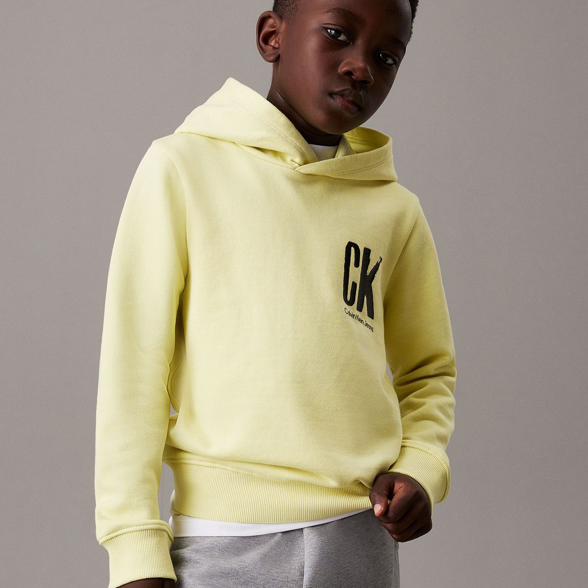 CALVIN KLEIN - Polerón Niño Chest Ck Graphic Amarillo Calvin Klein