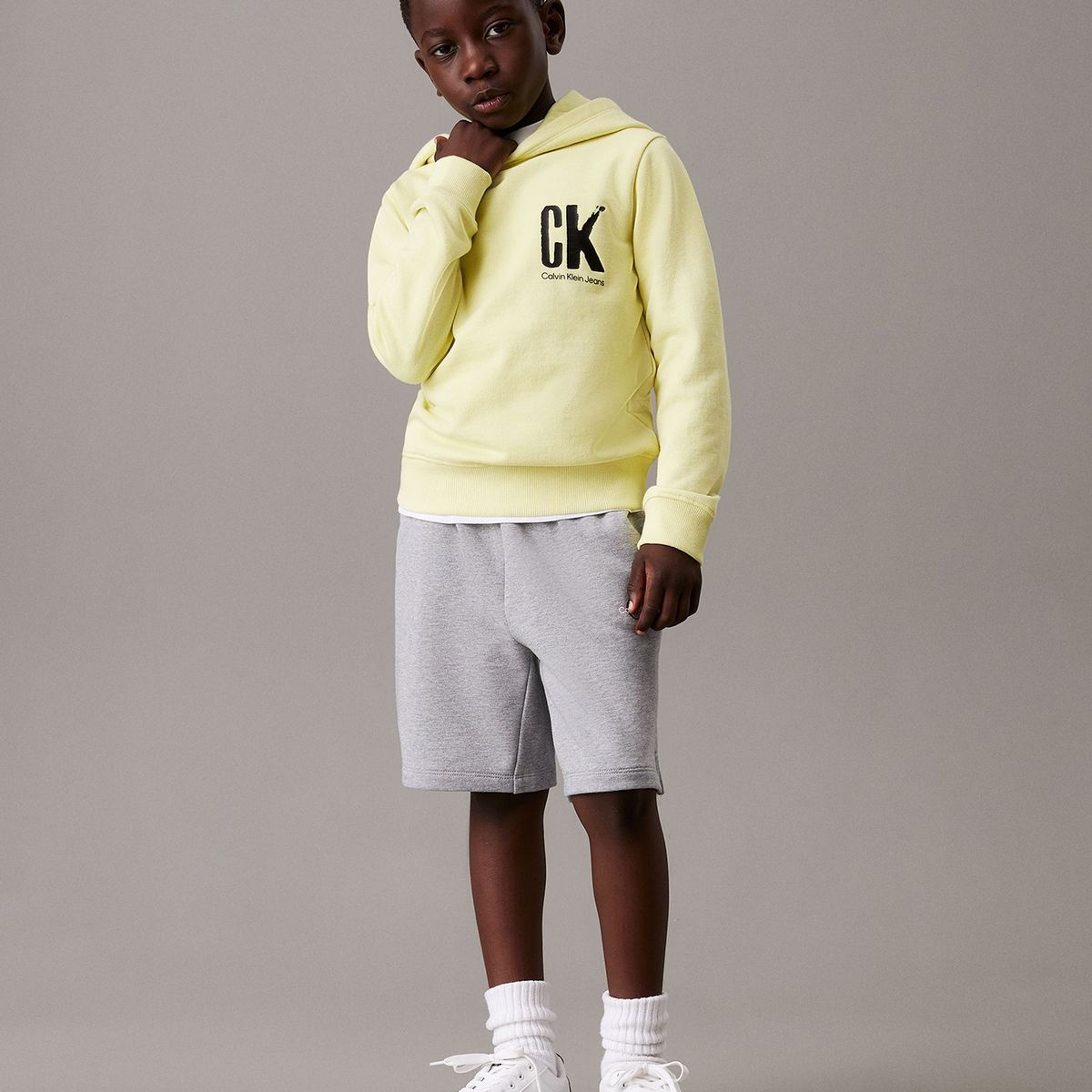 CALVIN KLEIN - Polerón Niño Chest Ck Graphic Amarillo Calvin Klein