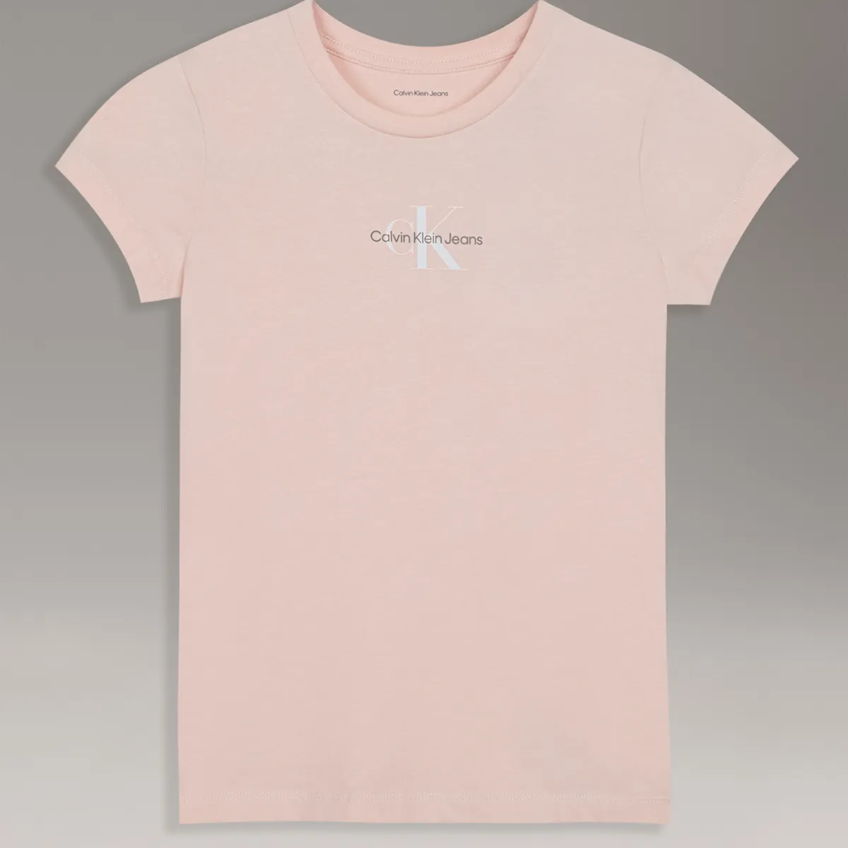 CALVIN KLEIN - Polera Niña Slim Con Logo Damasco Calvin Klein