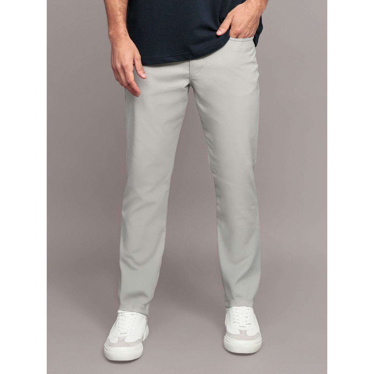 CALVIN KLEIN - Pantalón Stretch Tech Slim Gris Calvin Klein