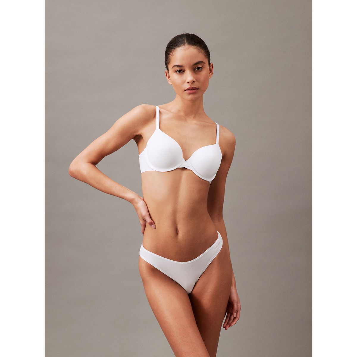 CALVIN KLEIN - Calzón Bikini Ideal Cotton Blanco Calvin Klein