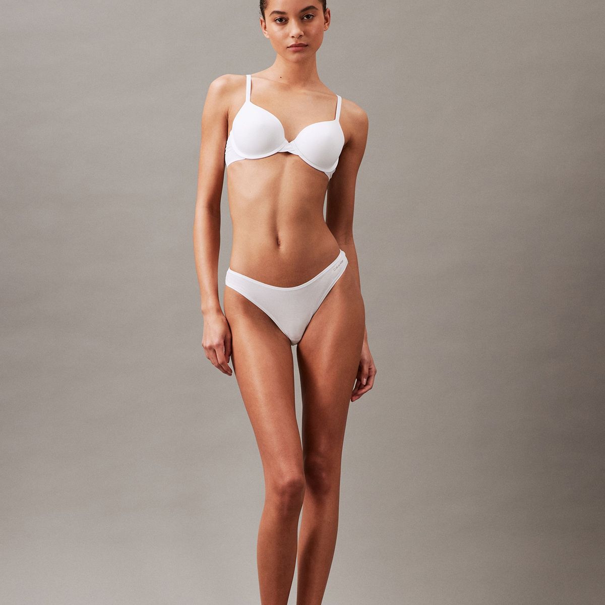 CALVIN KLEIN - Calzón Bikini Ideal Cotton Blanco Calvin Klein