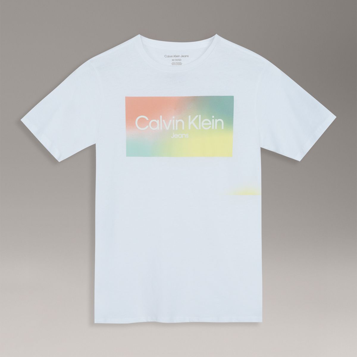CALVIN KLEIN - Polera Niño Gradient Box Para Niño Blanco Calvin Klein