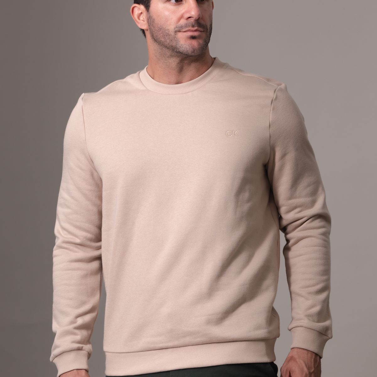 CALVIN KLEIN - Polerón Hallmark Beige Calvin Klein