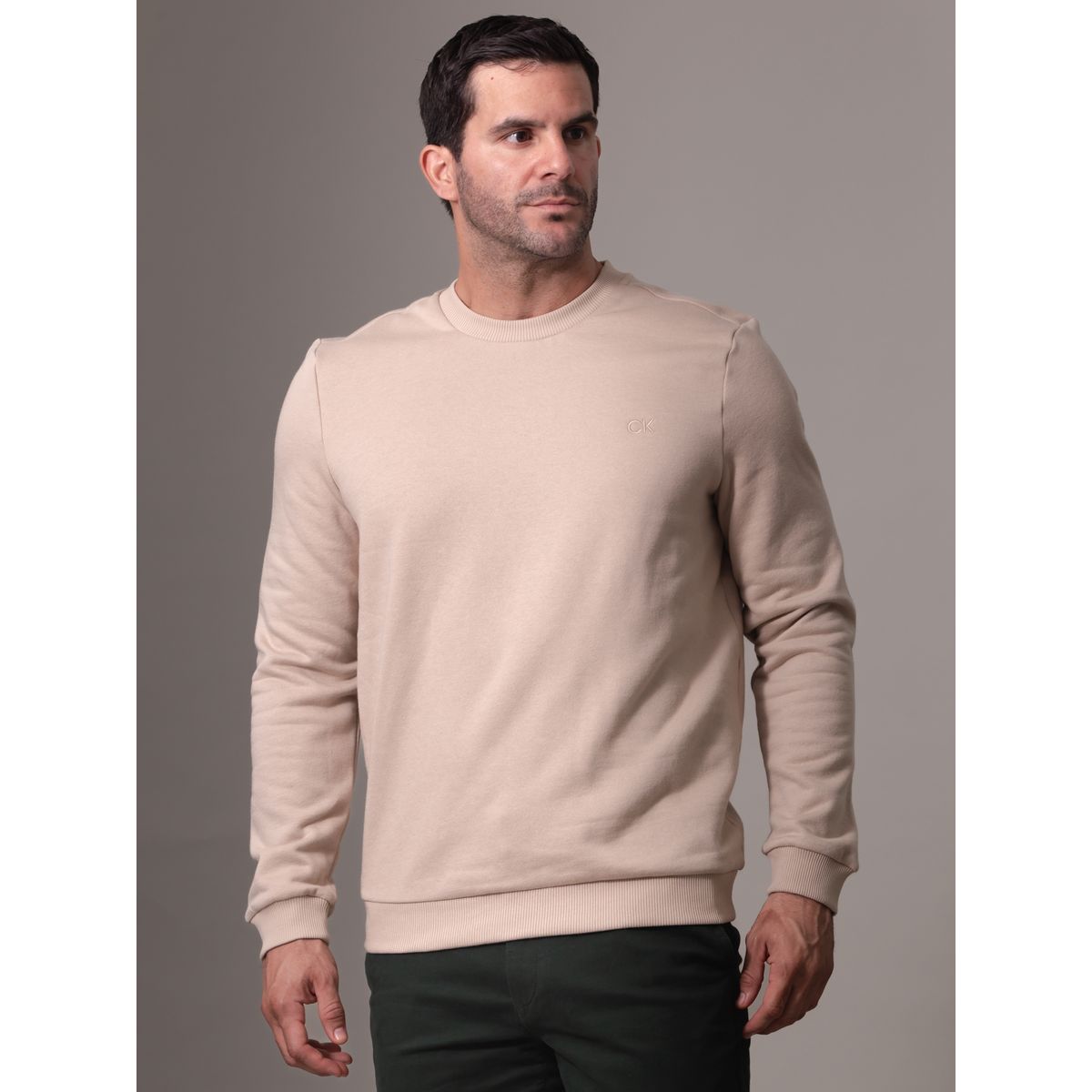 CALVIN KLEIN - Polerón Hallmark Beige Calvin Klein