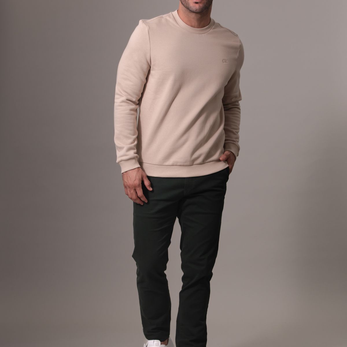 CALVIN KLEIN - Polerón Hallmark Beige Calvin Klein