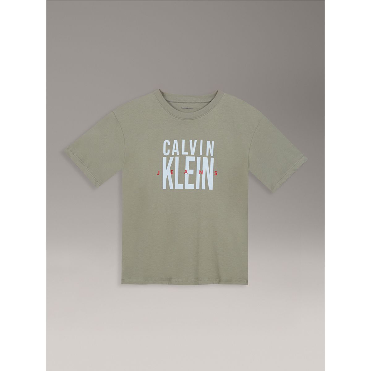 CALVIN KLEIN - Polera Niño Bold Ckj Graphic Verde Calvin Klein