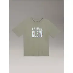 CALVIN KLEIN - Polera Niño Bold Ckj Graphic Verde