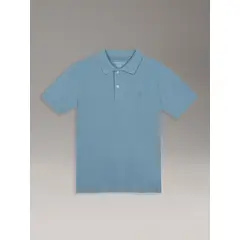 CALVIN KLEIN - Polo Niño CK Solid Celeste