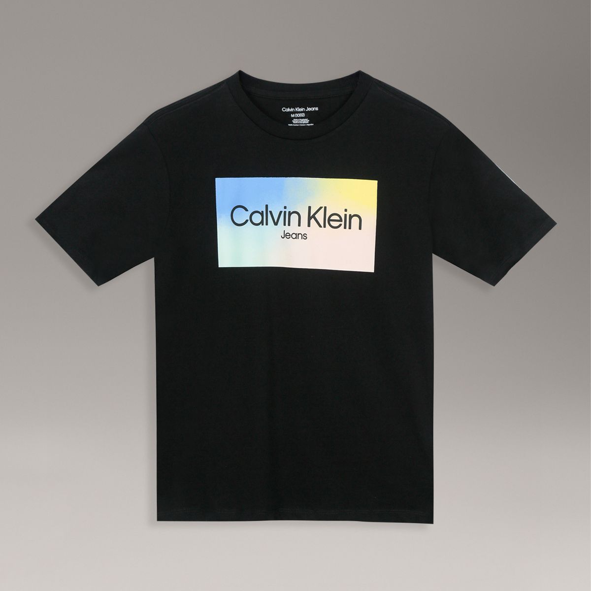 CALVIN KLEIN - Polera Niño Gradient Box Para Niño Negro Calvin Klein