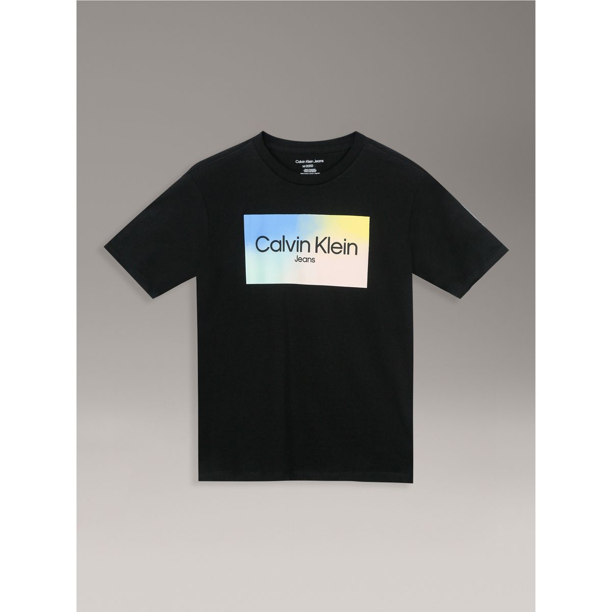 CALVIN KLEIN - Polera Niño Gradient Box Para Niño Negro Calvin Klein