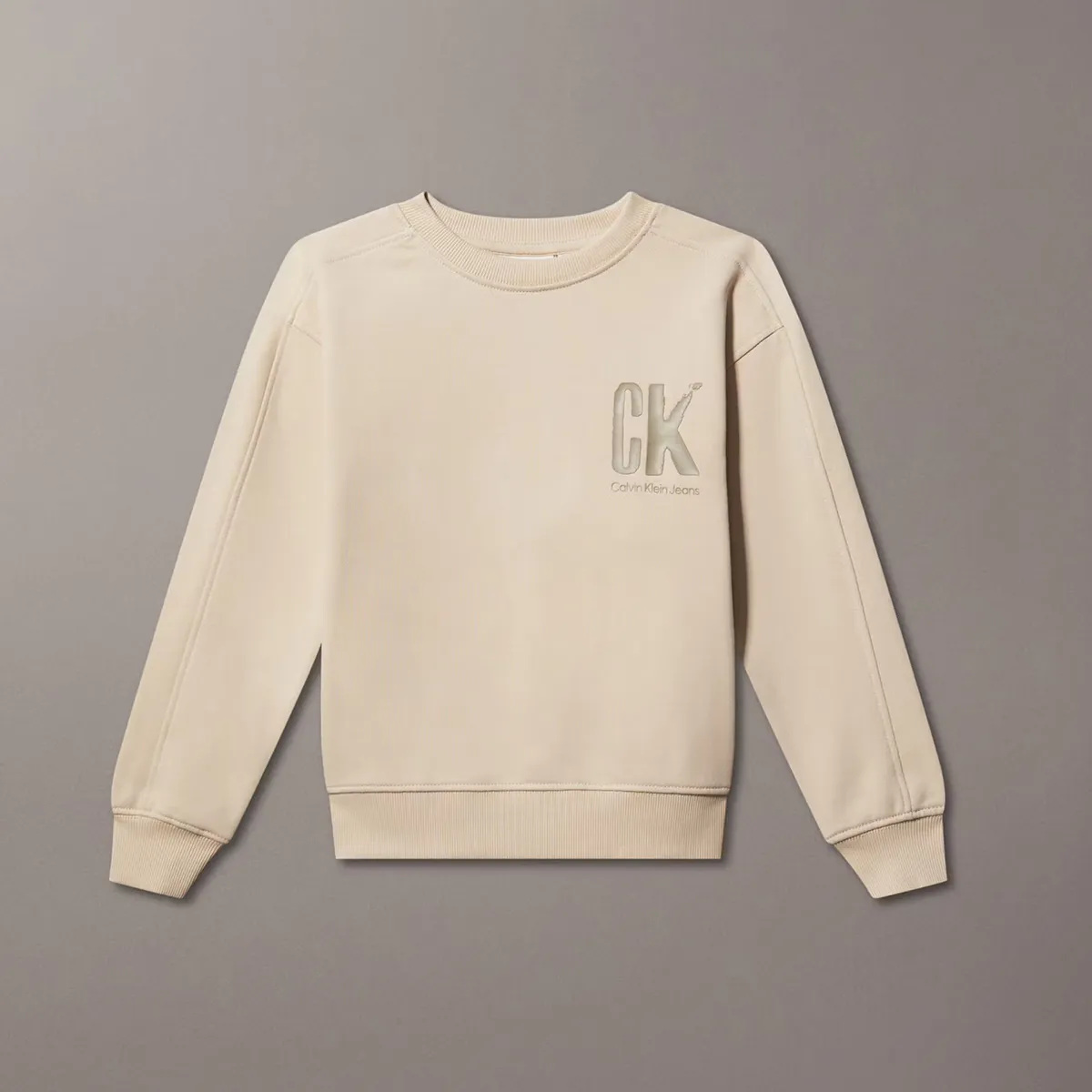 CALVIN KLEIN - Polerón Niño Summer Backprint Beige Calvin Klein