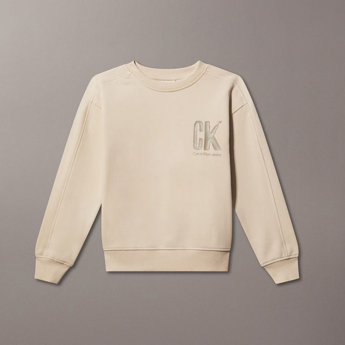 CALVIN KLEIN - Polerón Niño Summer Backprint Beige Calvin Klein