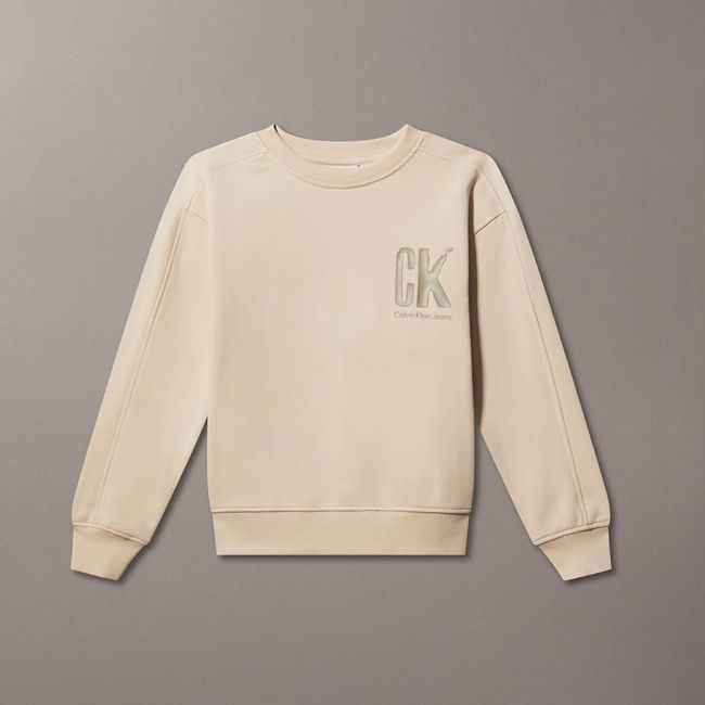 CALVIN KLEIN - Polerón Niño Summer Backprint Beige Calvin Klein