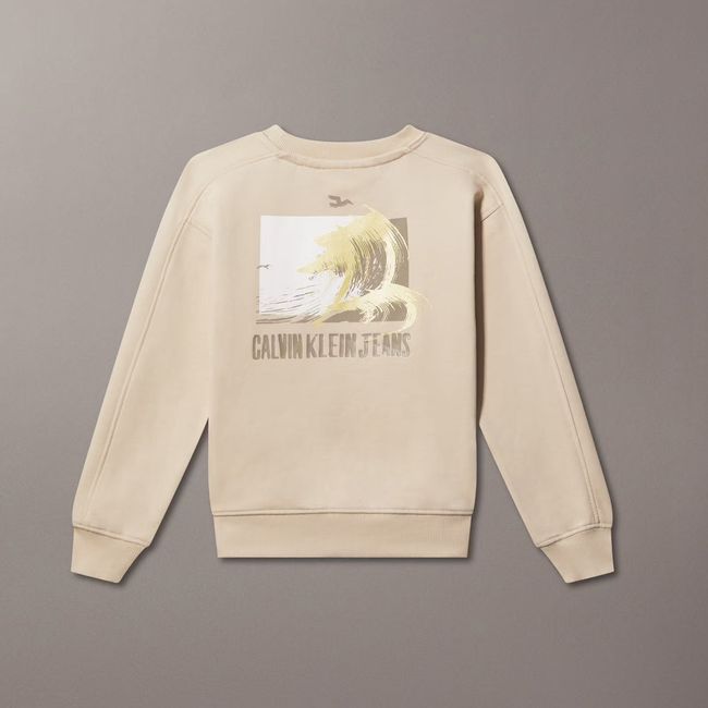 CALVIN KLEIN - Polerón Niño Summer Backprint Beige Calvin Klein