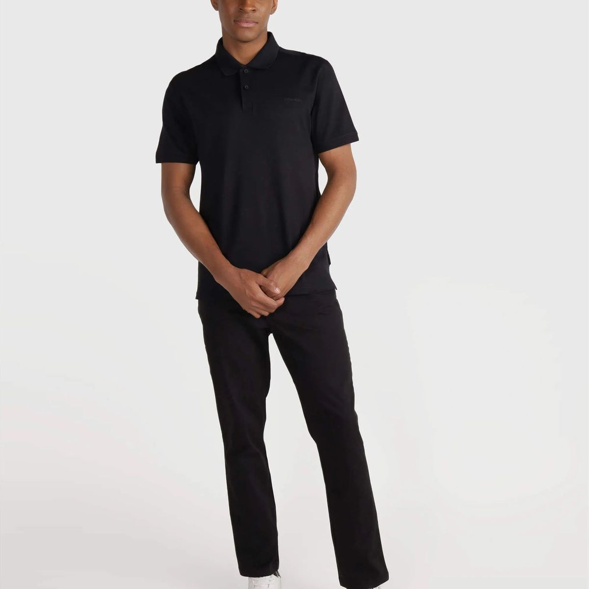 CALVIN KLEIN - Pantalón Slim Brushed Negro Calvin Klein