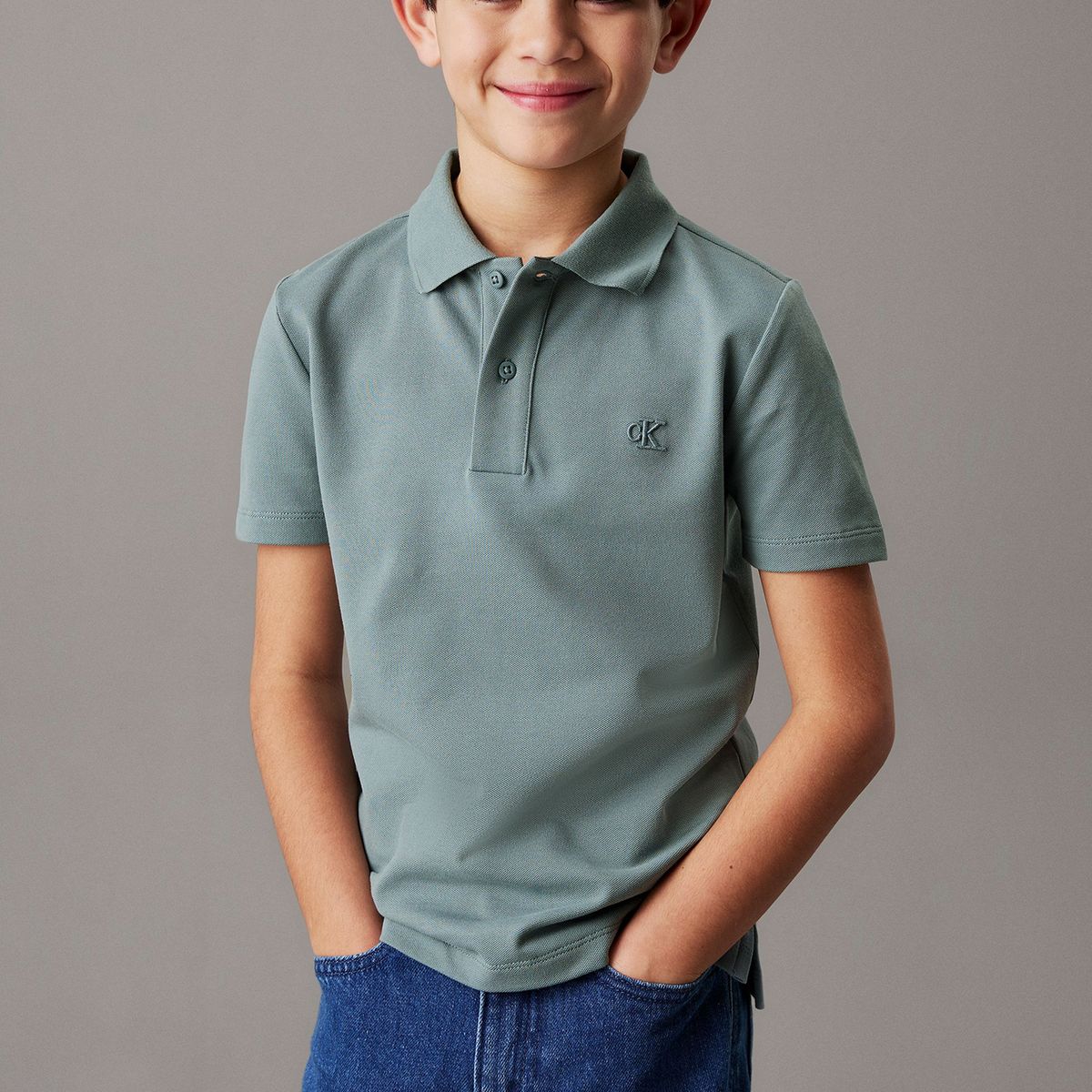 CALVIN KLEIN - Polo Niño Essential Verde Calvin Klein
