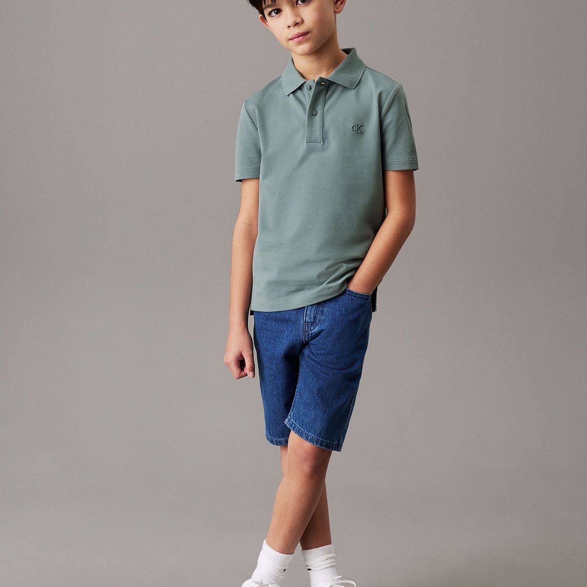 CALVIN KLEIN - Polo Niño Essential Verde Calvin Klein