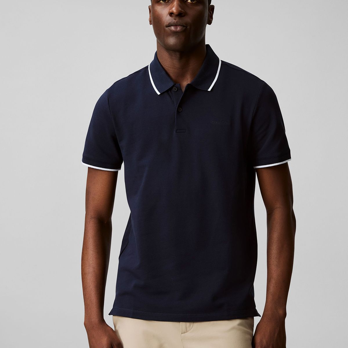 CALVIN KLEIN - Polo Stretch Solid Azul Calvin Klein