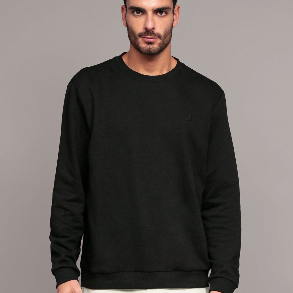 CALVIN KLEIN - Polerón Hallmark Negro Calvin Klein