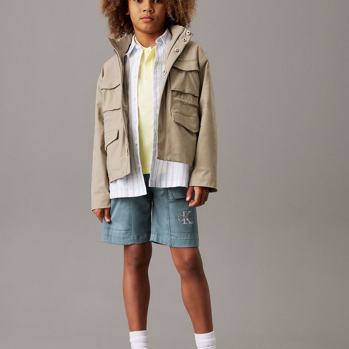 CALVIN KLEIN - Short Niño Cargo Essential Verde Calvin Klein