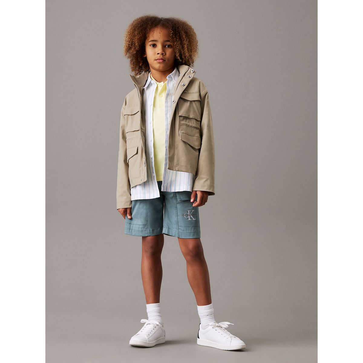 CALVIN KLEIN - Short Niño Cargo Essential Verde Calvin Klein