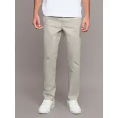 CALVIN KLEIN - Pantalón Slim Brushed Twill Beige
