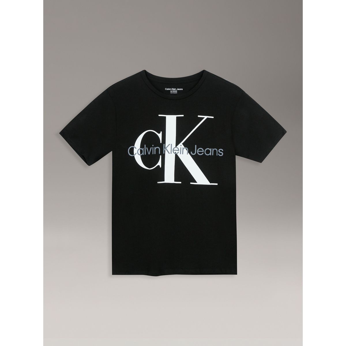 CALVIN KLEIN - Polera Niño Con Monograma Para Niño Negro Calvin Klein