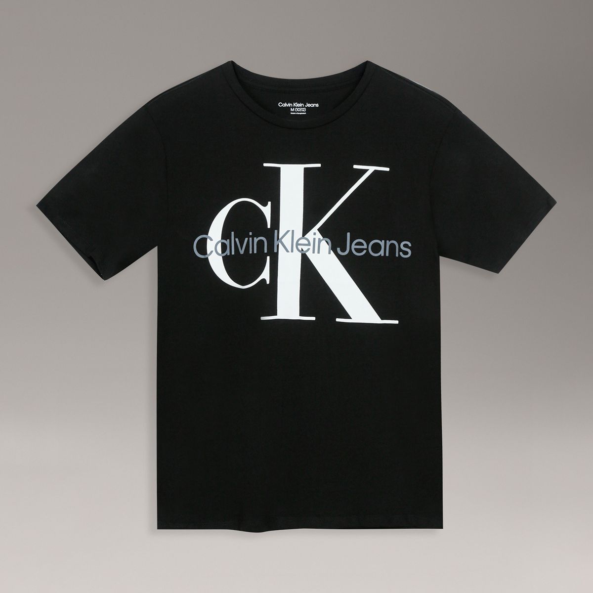 CALVIN KLEIN - Polera Niño Con Monograma Para Niño Negro Calvin Klein