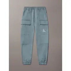 CALVIN KLEIN - Pantalón Niño Cargo Essential Verde