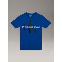 Polera Niño Con Monograma Para Niño Azul