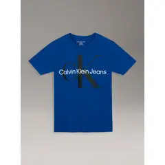 CALVIN KLEIN - Polera Niño Con Monograma Para Niño Azul